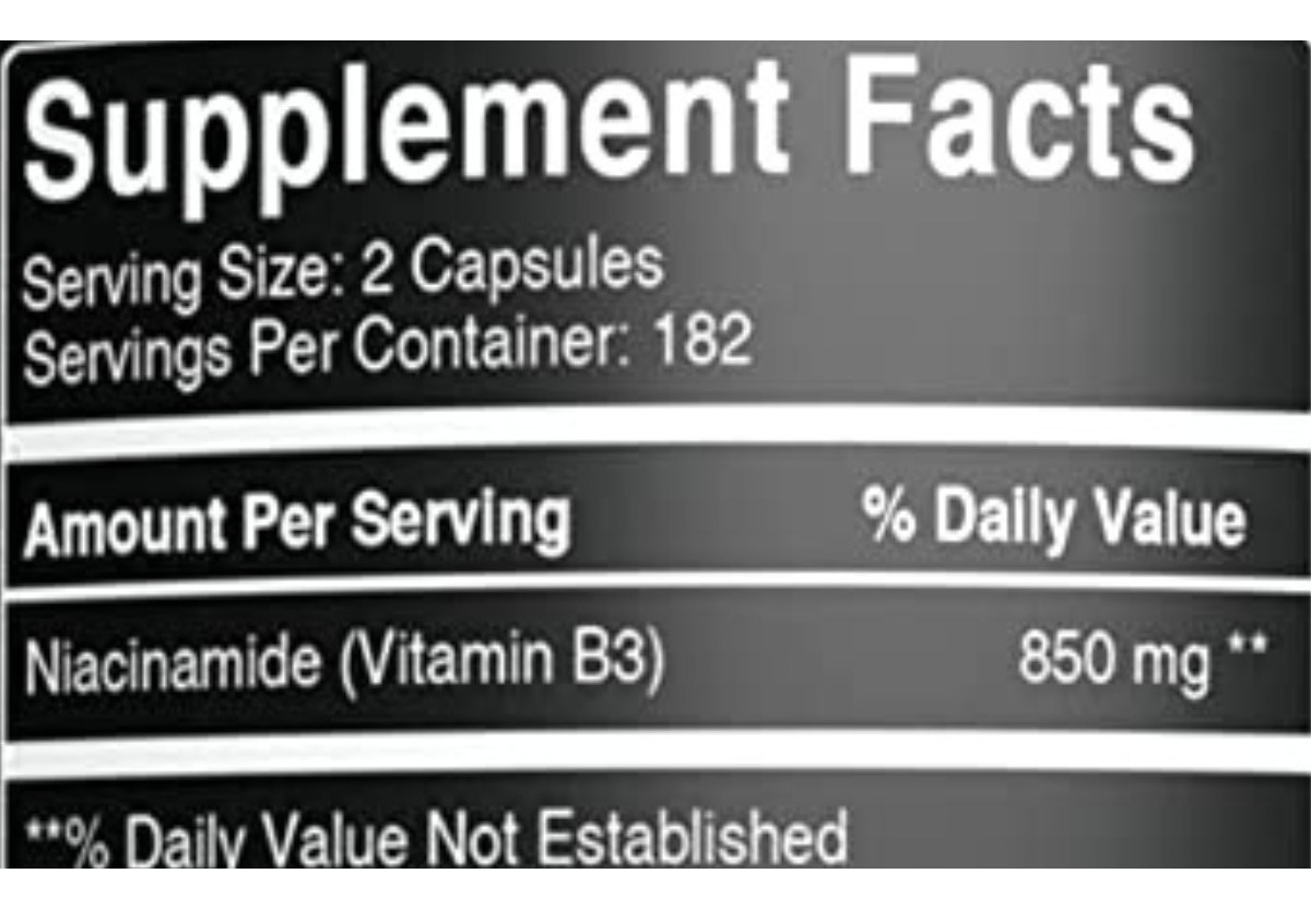 Salud y Equipamiento Médico - Niacinamida 365 Caps 850 Mg - Unida - Unidad A $581 1
