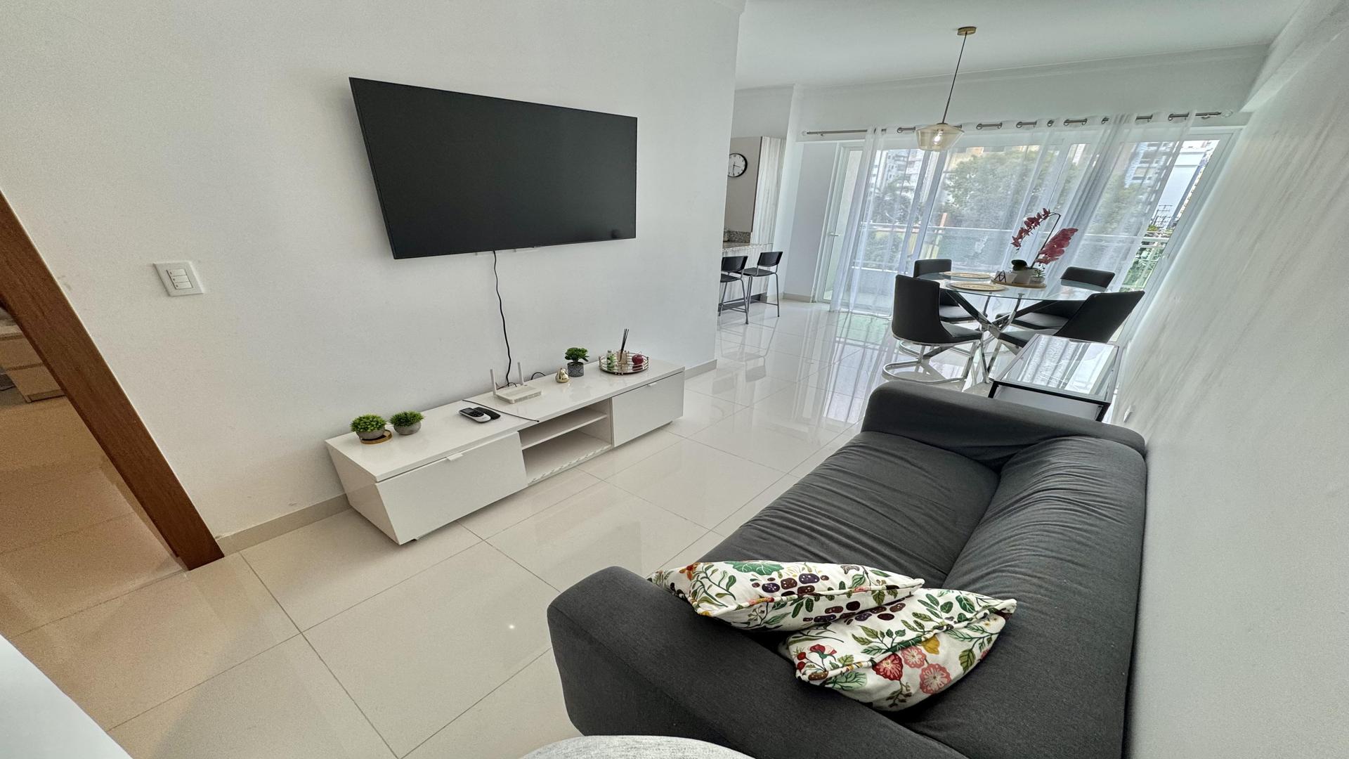 apartamentos - Apartamento Amueblado en Evaristo Morales 0
