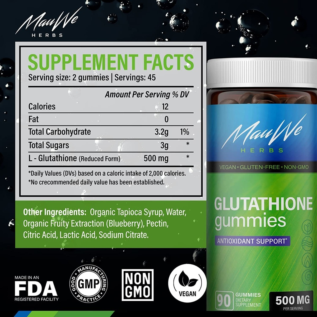 Salud y Equipamiento Médico - Glutation 90 Gums Mauwe Herbs - Unidad 1