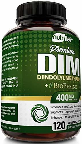 Salud y Equipamiento Médico - Suplemento Nutriflair Dim 400 Mg Con Bioperina, 120 Capsulas 4