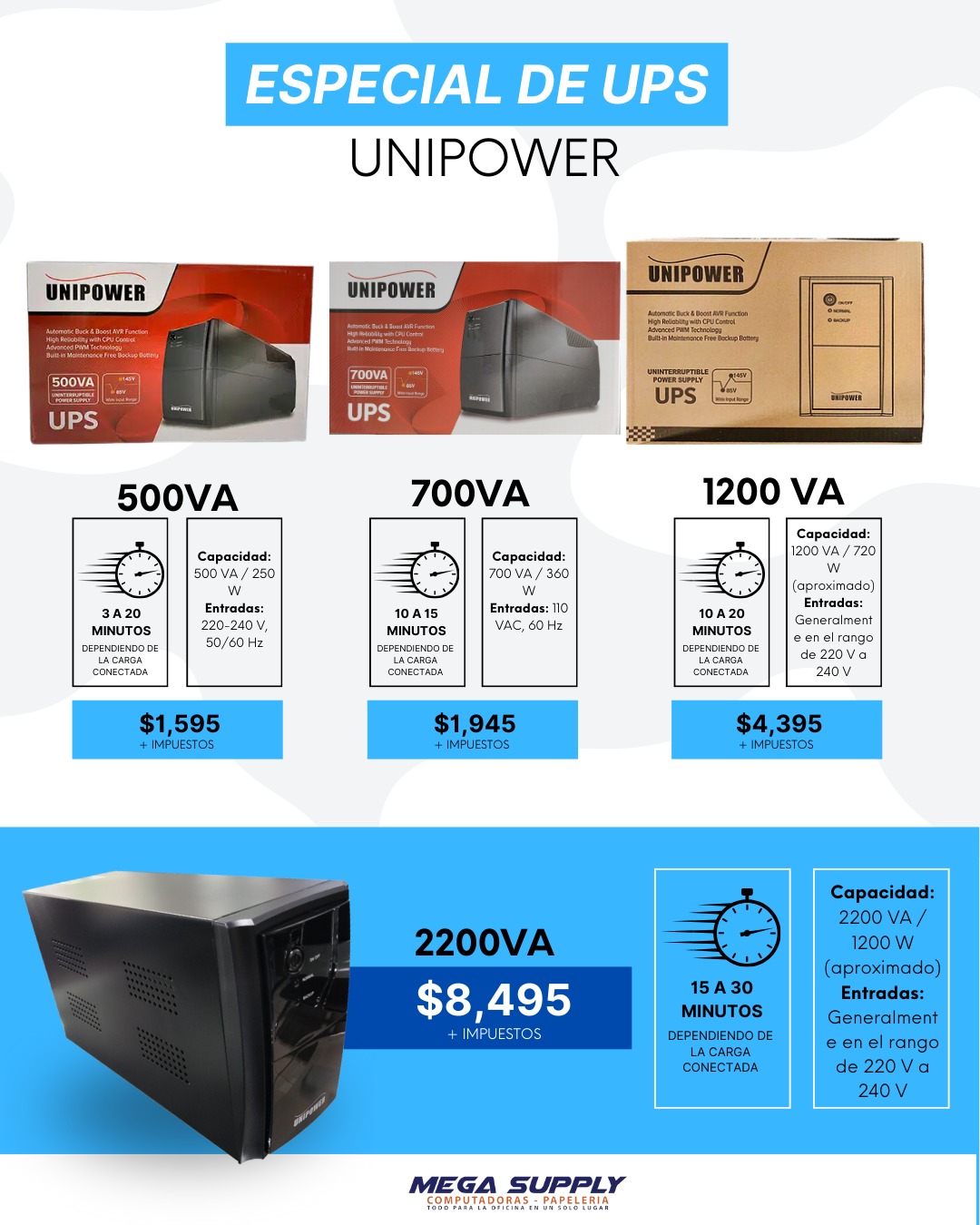 otros electronicos - UPS UNIPOWER CON TRABAJAN CON INVERSON Y PLANTA  0