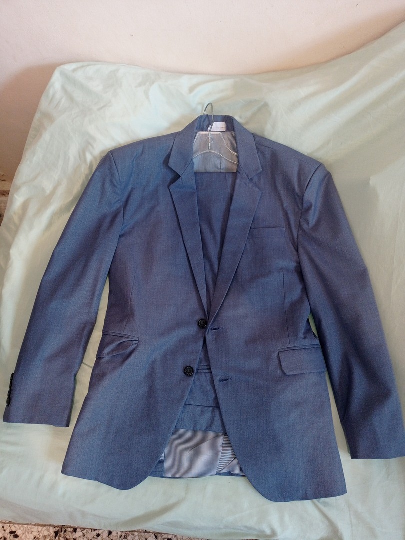 ropa para hombre - Traje Gris Azulado 1