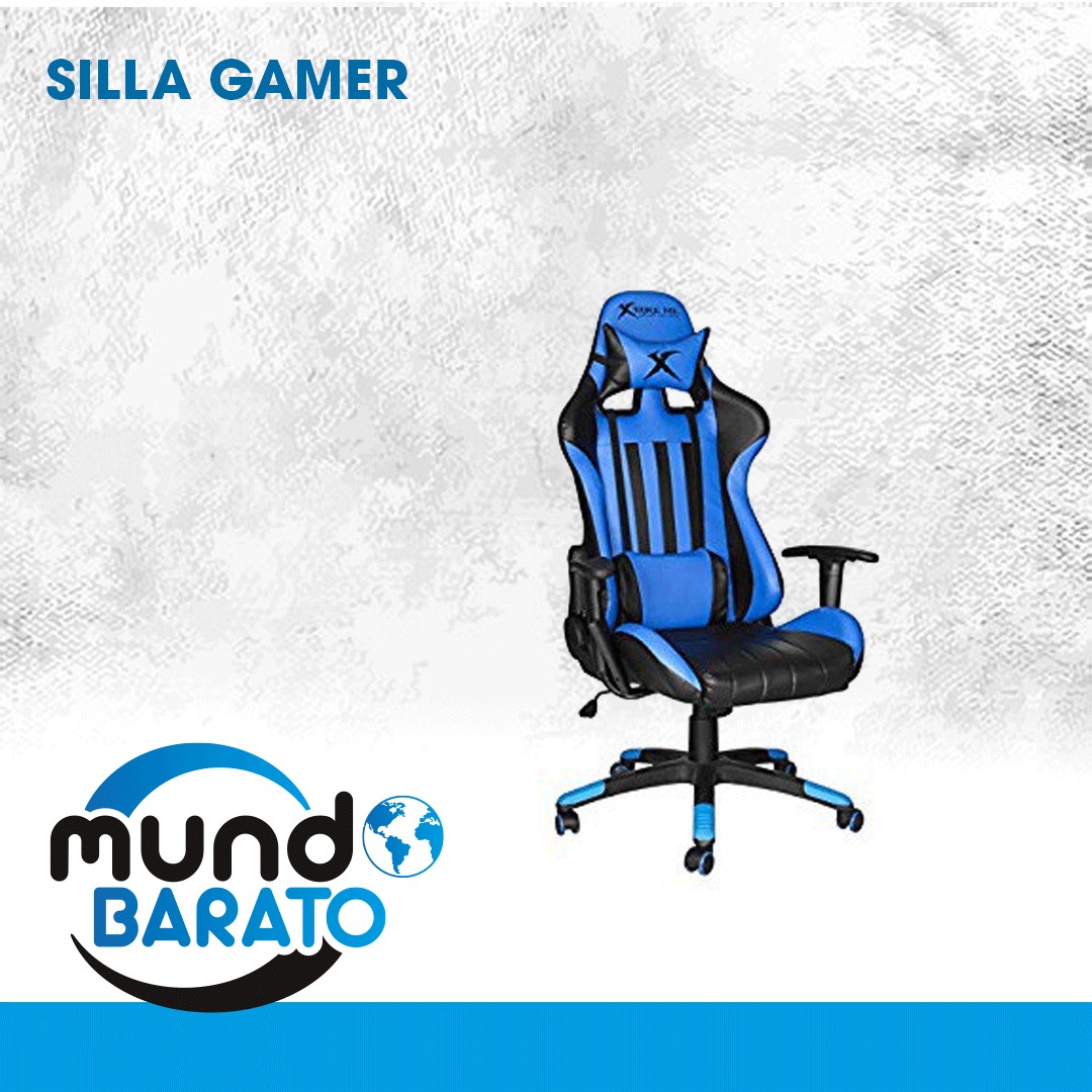 muebles y colchones - Silla gamer soporte lumbar Reclinable con ruedas. Gaming oficina computadora 1