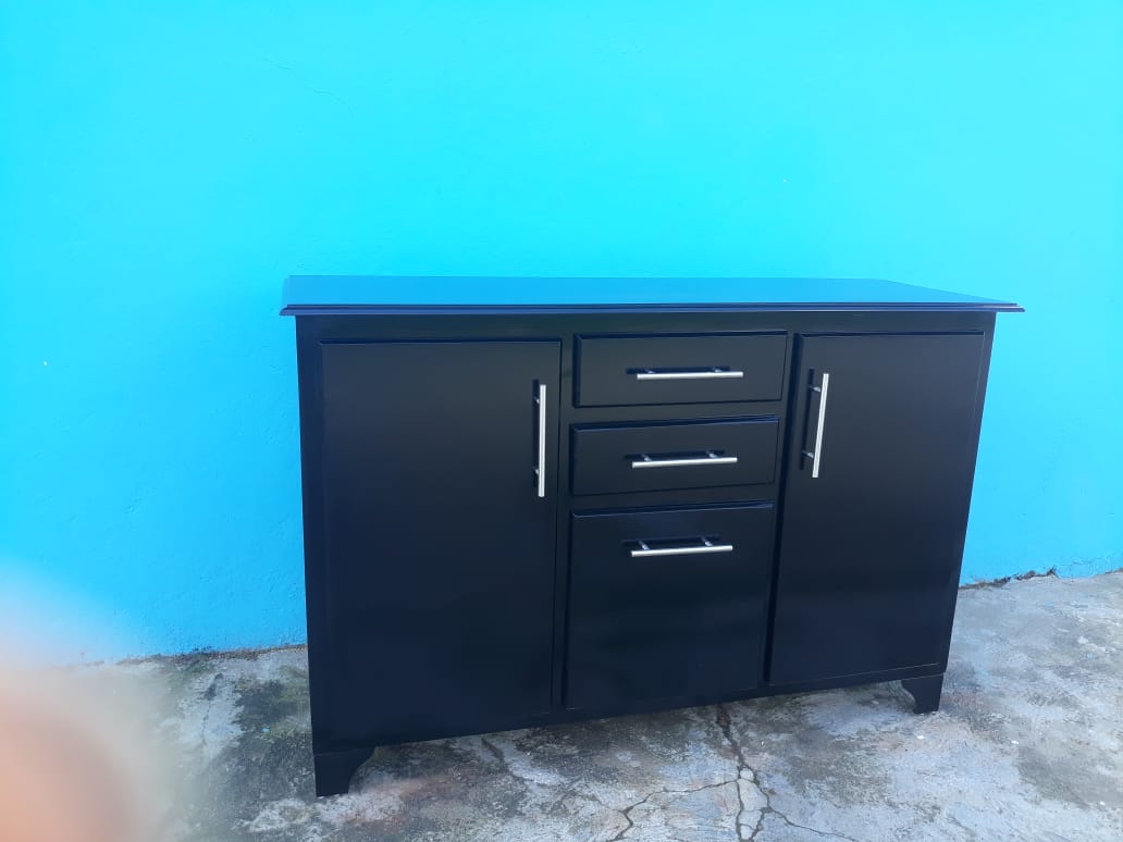 muebles y colchones - Credenza negra 