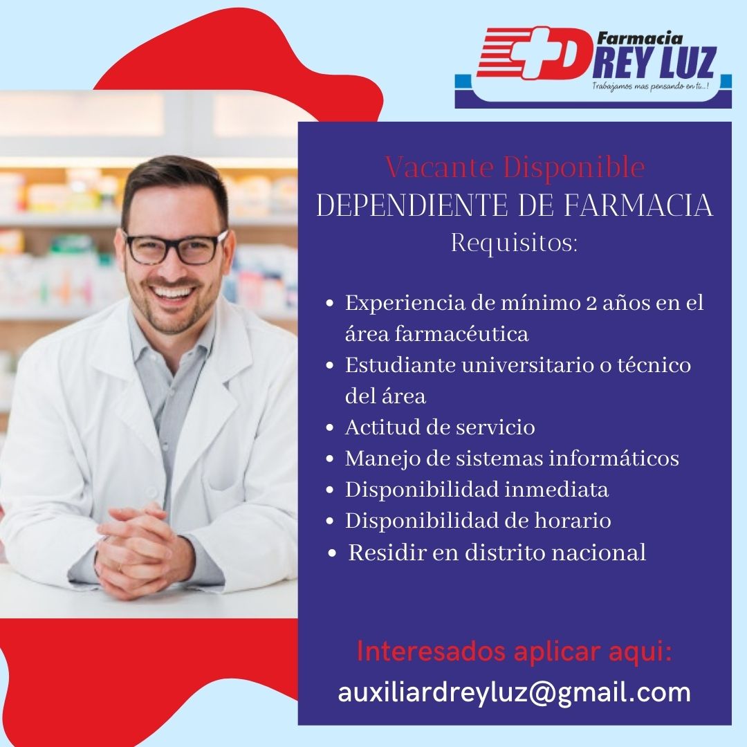 empleos disponibles - SE SOLICITA DEPENDIENTE DE FARMACIA 0