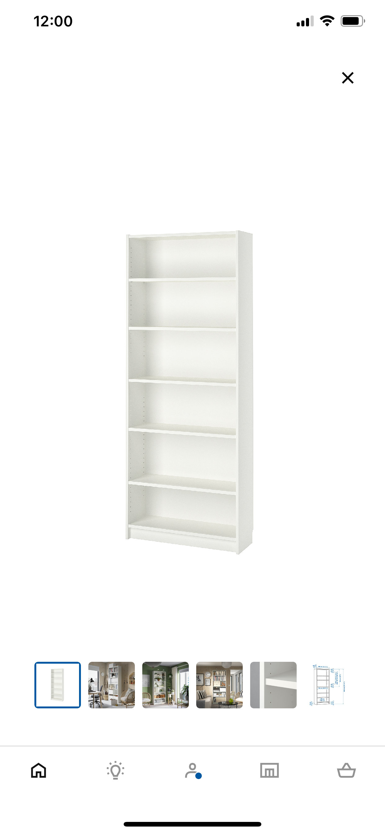muebles y colchones - Librero blanco Ikea Billy 6 divisiones 1