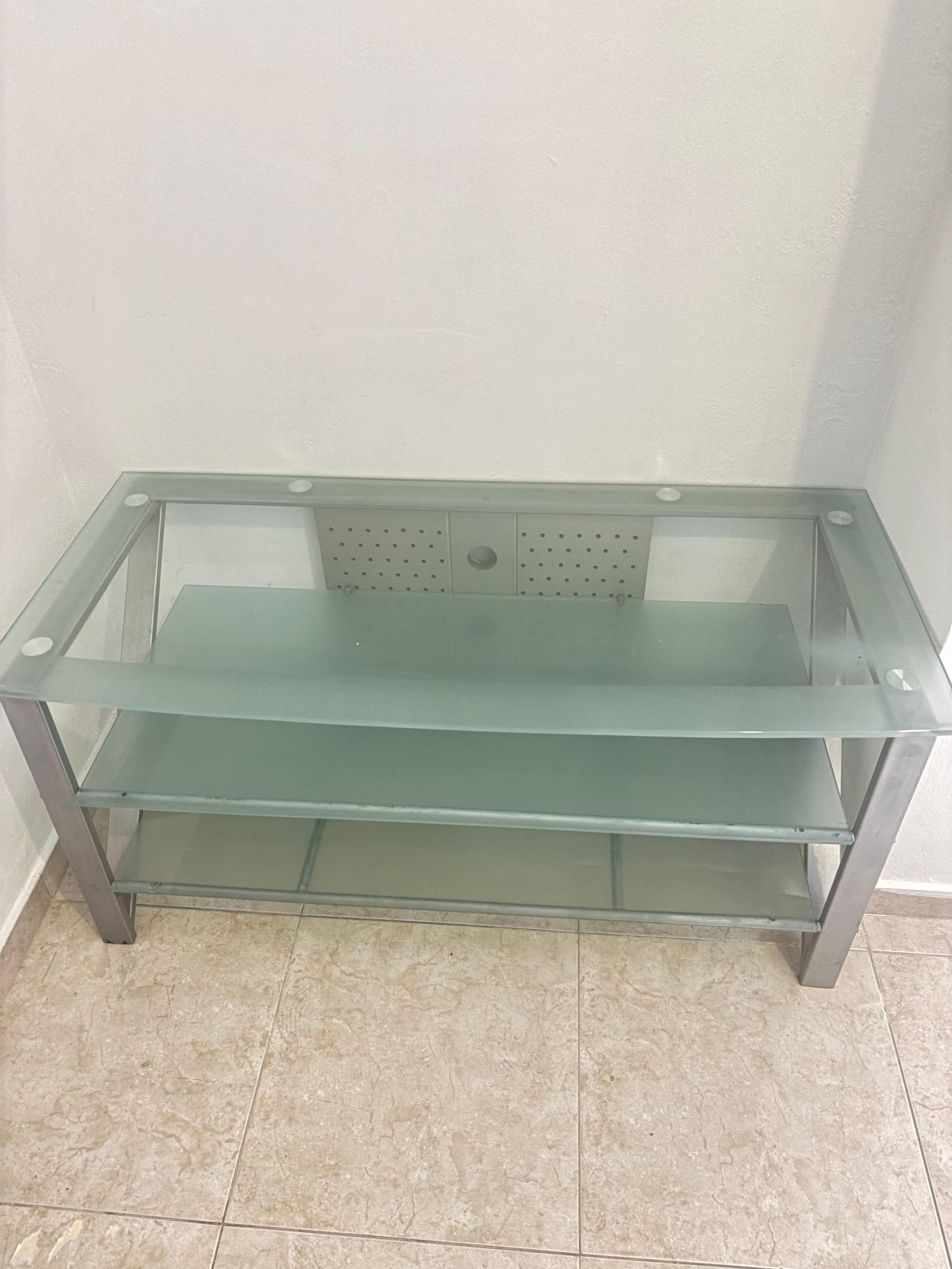 muebles y colchones - Mesa de centro de cristal templado  0