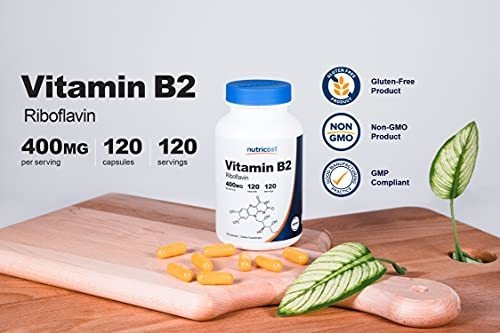 Salud y Equipamiento Médico - Nutricost Vitamina B2 400 Mg, 120 Capsulas 1