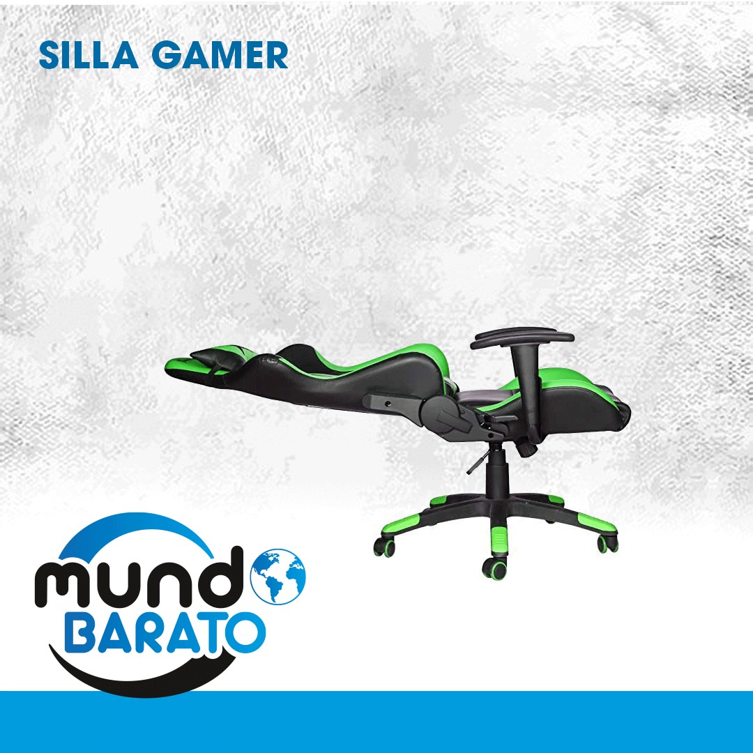 muebles y colchones - Silla gamer soporte lumbar Reclinable con ruedas. Gaming oficina computadora 2