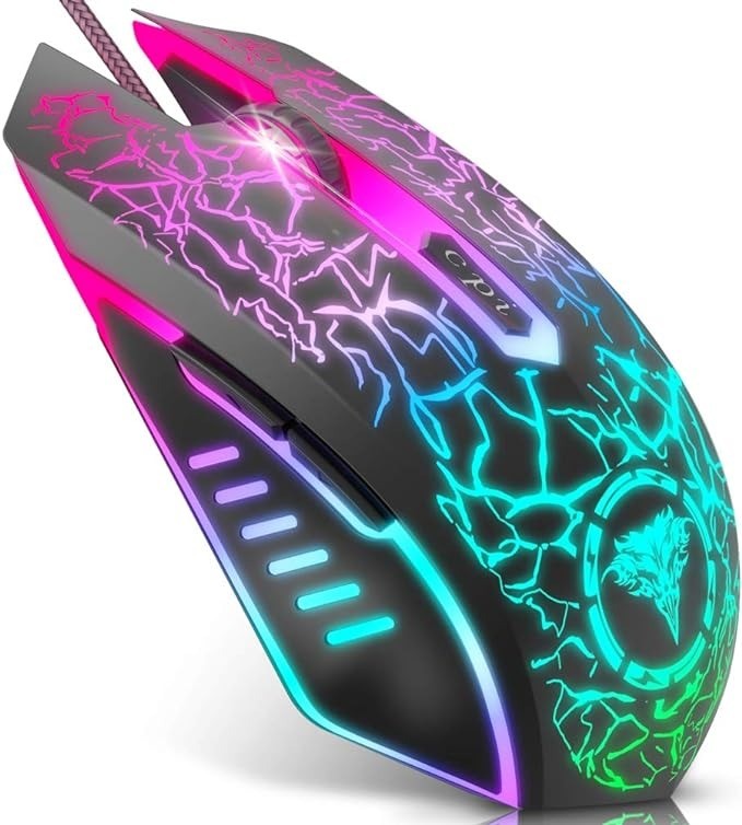 otros electronicos - Mouse Gaming CM-50 RGB USB Luz Led Multicolor 3