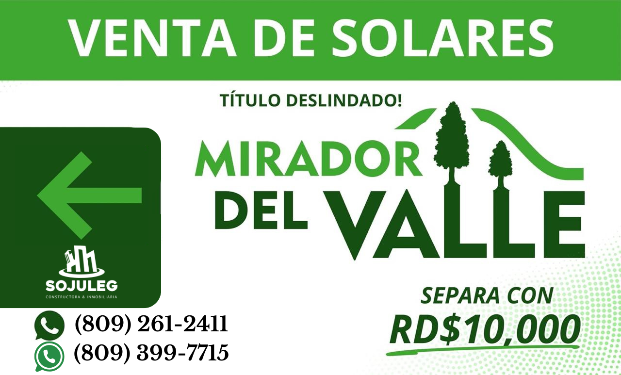 solares y terrenos - Separa tu solar con 10,000 pesos en Imbert 9