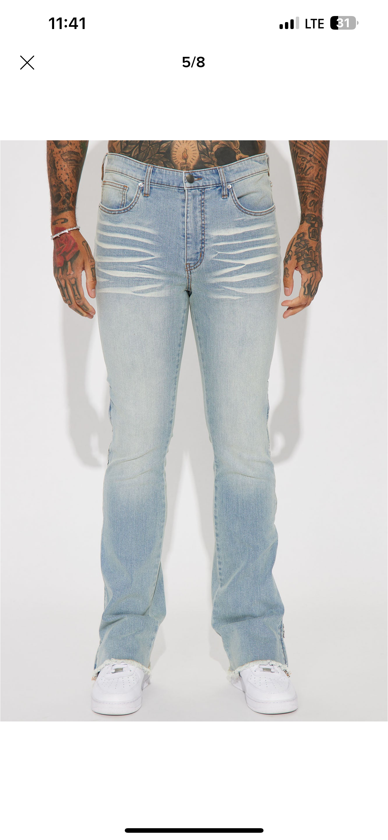 ropa para hombre - Novamen Skinny flare jean-light Blue wash Sz34 1