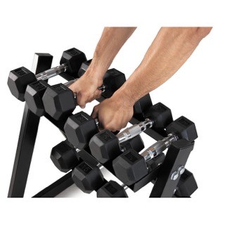deportes - Set de Mancuernas pesas 100 libras 10 pesas Rack gym 1