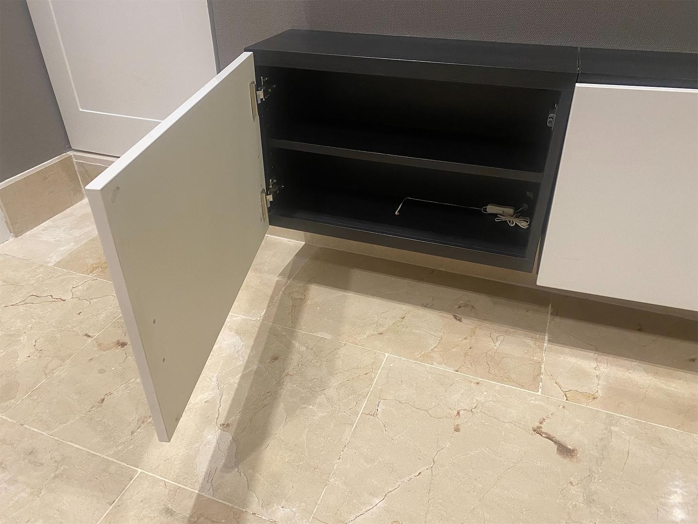 muebles y colchones - Mueble de pared con puertas 2 cajones 
