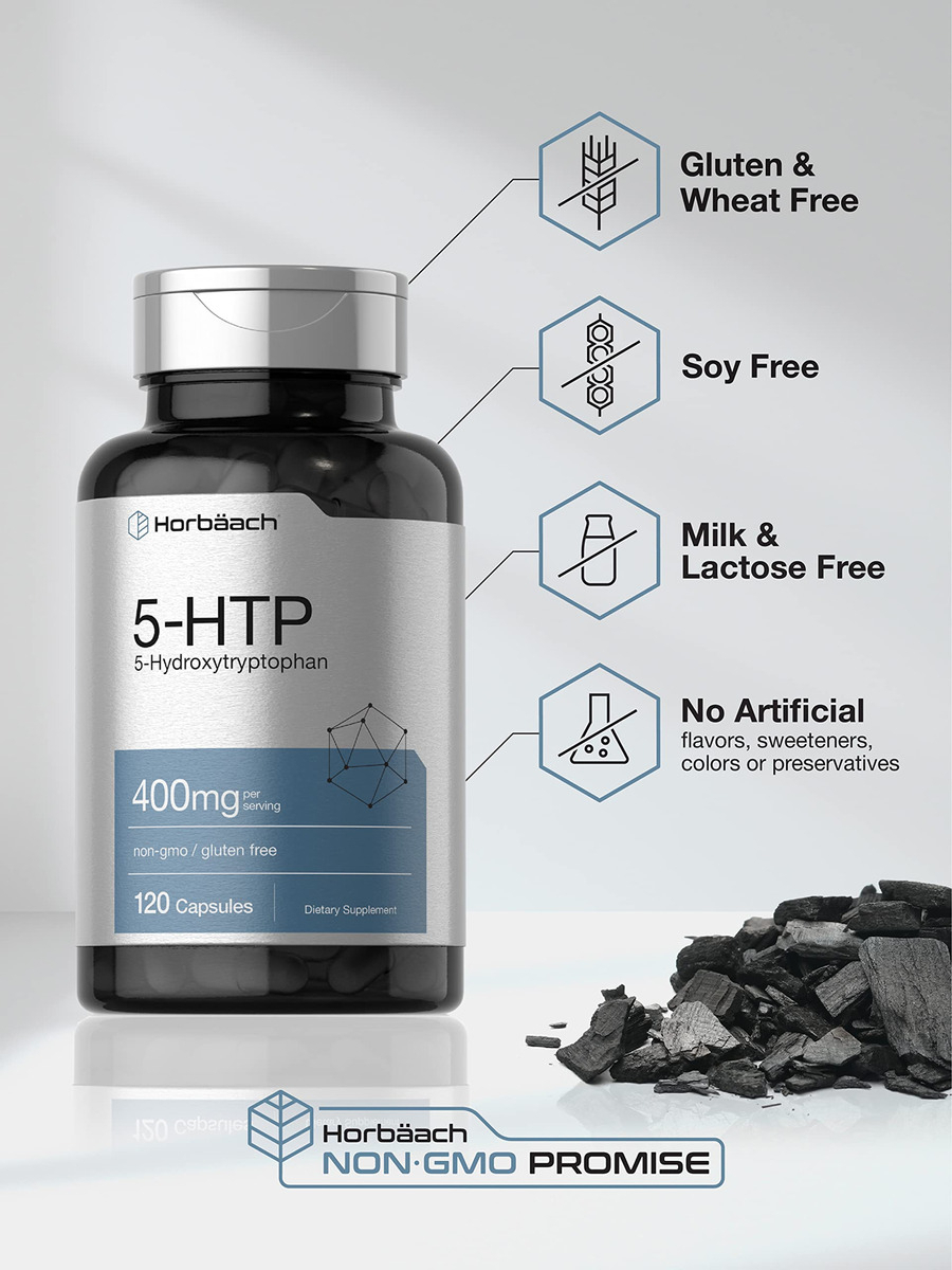 Salud y Equipamiento Médico - Suplemento 5htp  400 Mg 180 Cap Horbaach 3