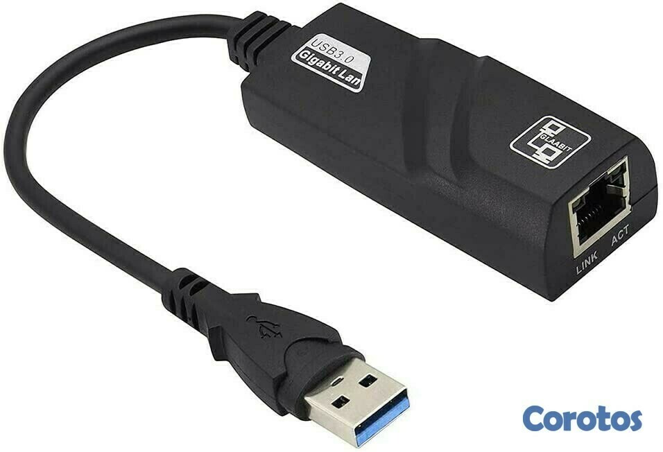 accesorios para electronica - Adaptador USB 3.0 a Ethernet red RJ45 LAN cableada Gigabit. 1