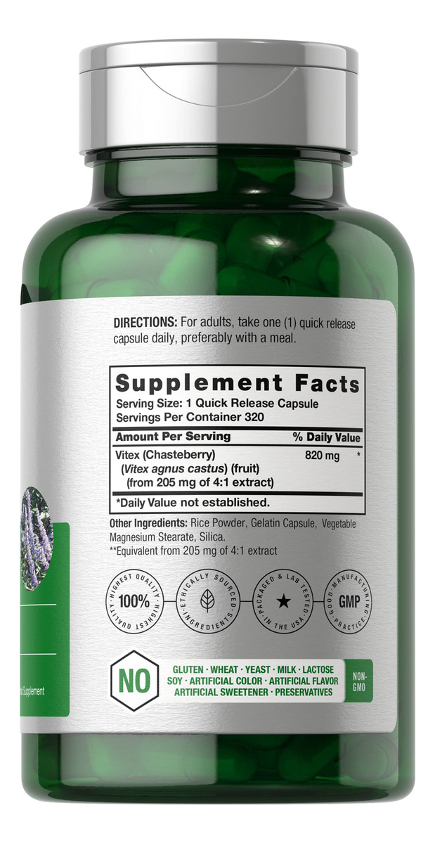 Salud y Equipamiento Médico - Vitex Berry Sauzgatillo 820 Mg 320 Cap Horbaach 1