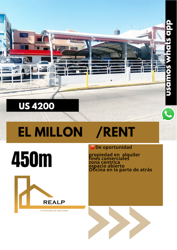 oficinas y locales comerciales - Propiedad en Alquiler en el millon