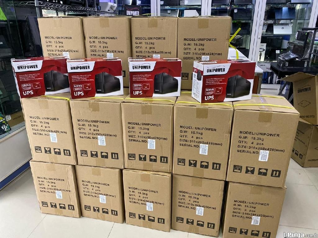 computadoras y laptops - UPS UNIPOWER DE 500VA REGULADOR INTEGRADO, TRABAJA CON PLANTA Y / INVERSOR 2