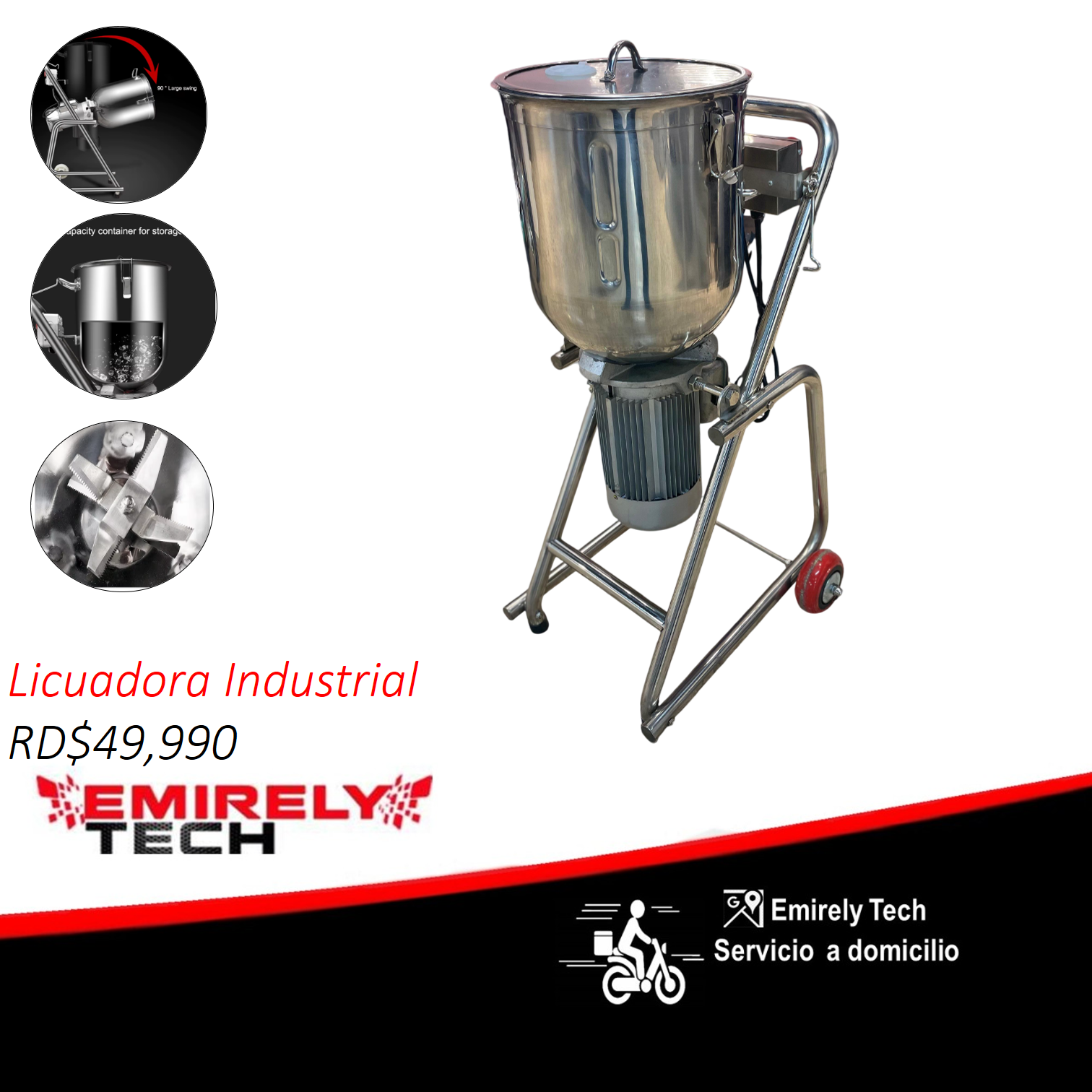 equipos profesionales - Licuadora trituradora para cocina industrial 0