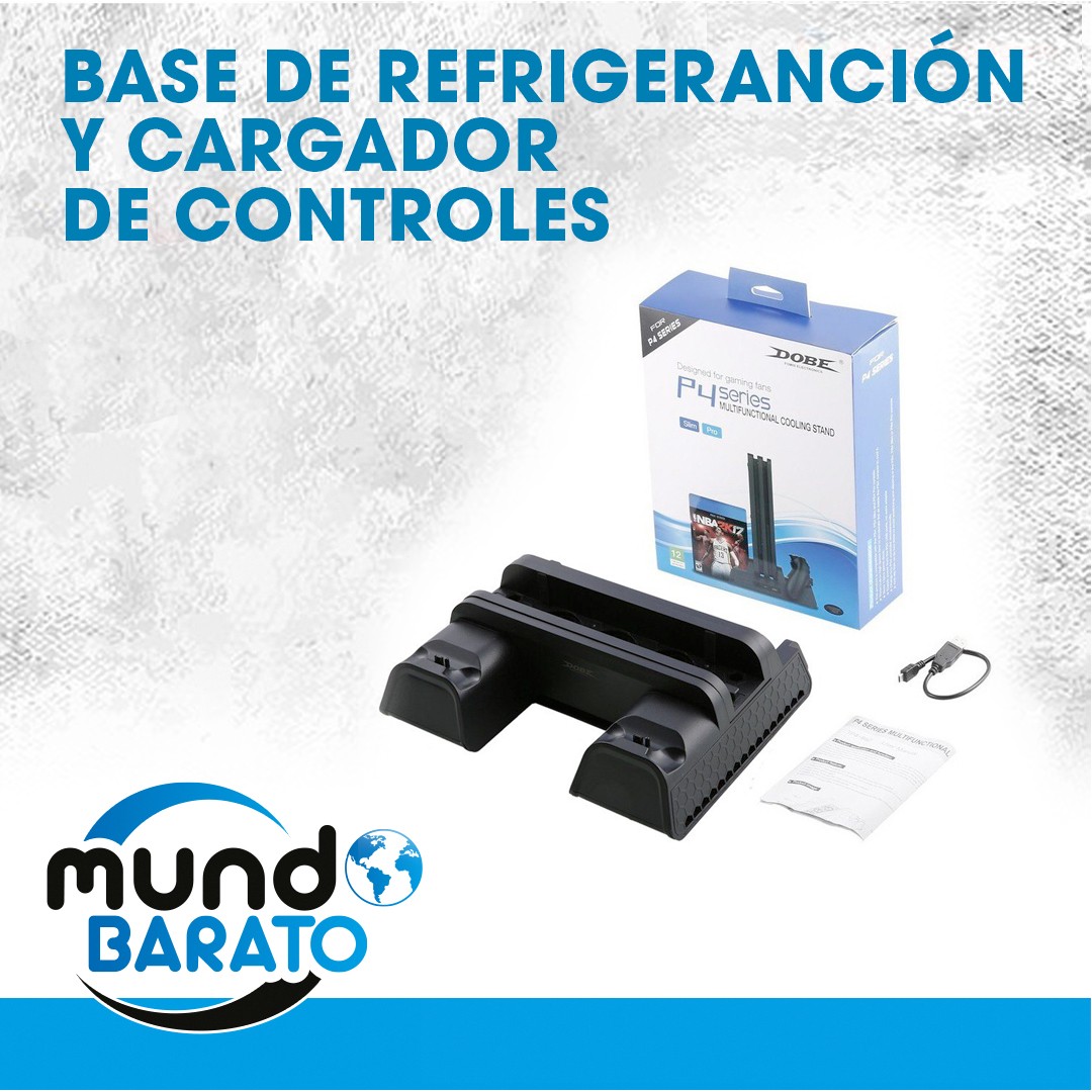 consolas y videojuegos - PS4 Slim y Pro Soporte de consola Disipador de calor Base Play Station cargador