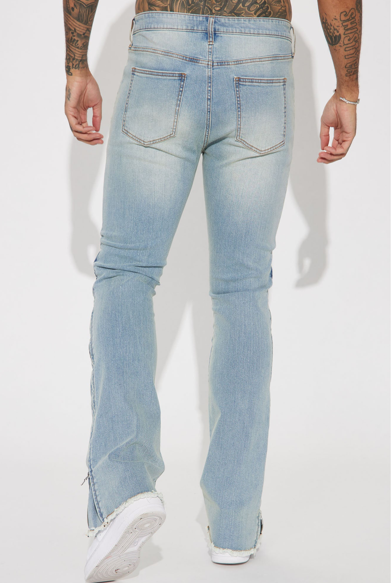ropa para hombre - Novamen Skinny flare jean-light Blue wash Sz34 2