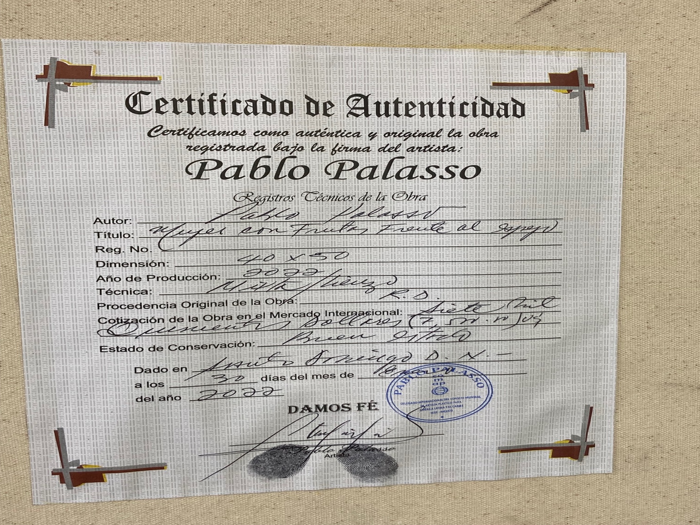 decoración y accesorios - Obra de Arte Pablo Palasso 2022 5
