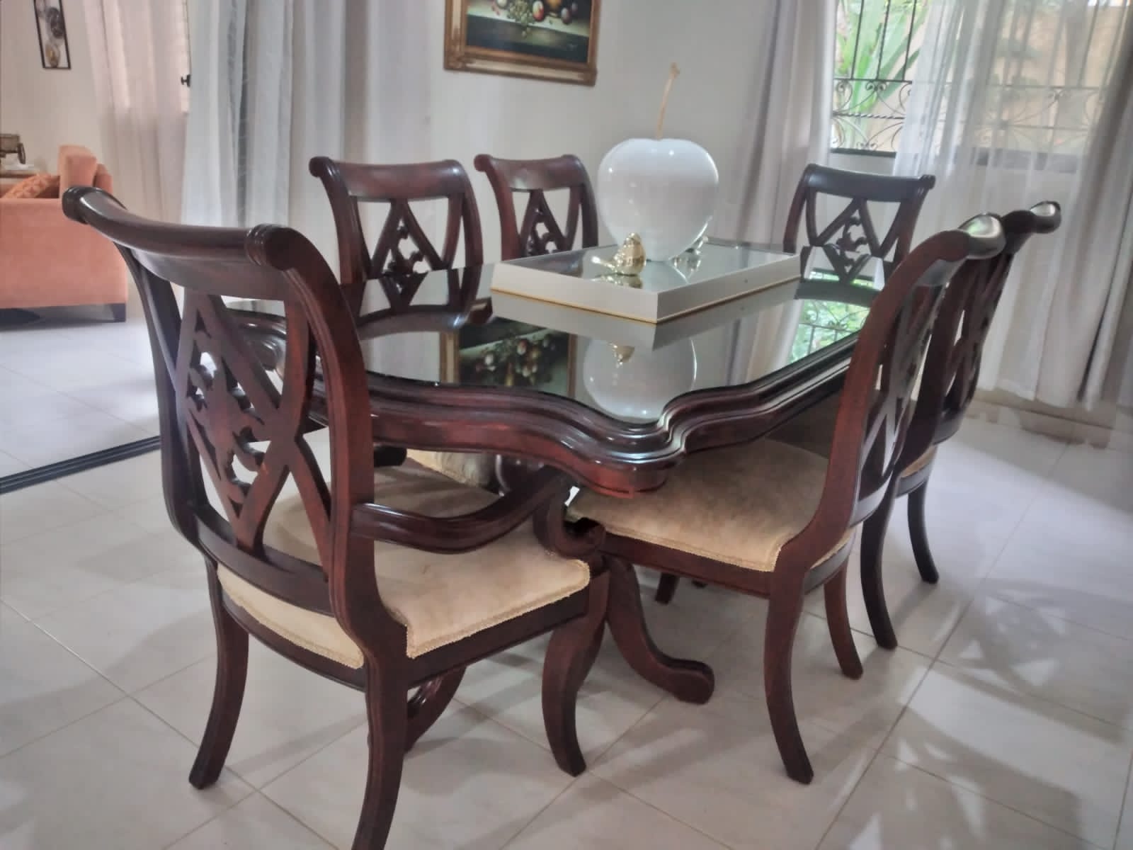 muebles y colchones - Hermoso comedor en caoba  1
