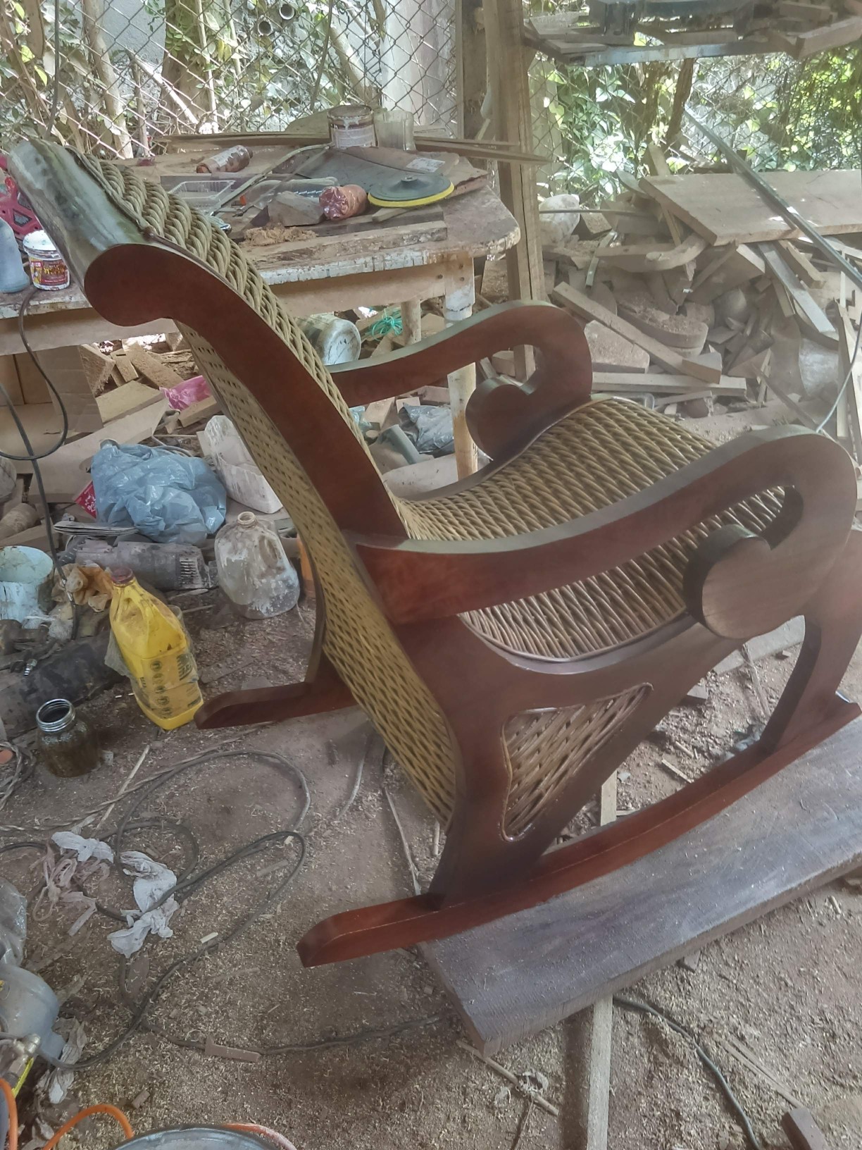 muebles y colchones - Juegos de mesedoraen mimbre y caoba 2