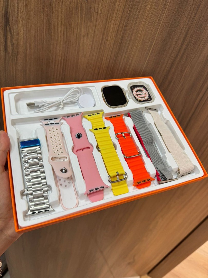 otros electronicos - Combo Smart Watch Ultra 49mm, Rejoj + 7 pulseras (somos tienda) 0