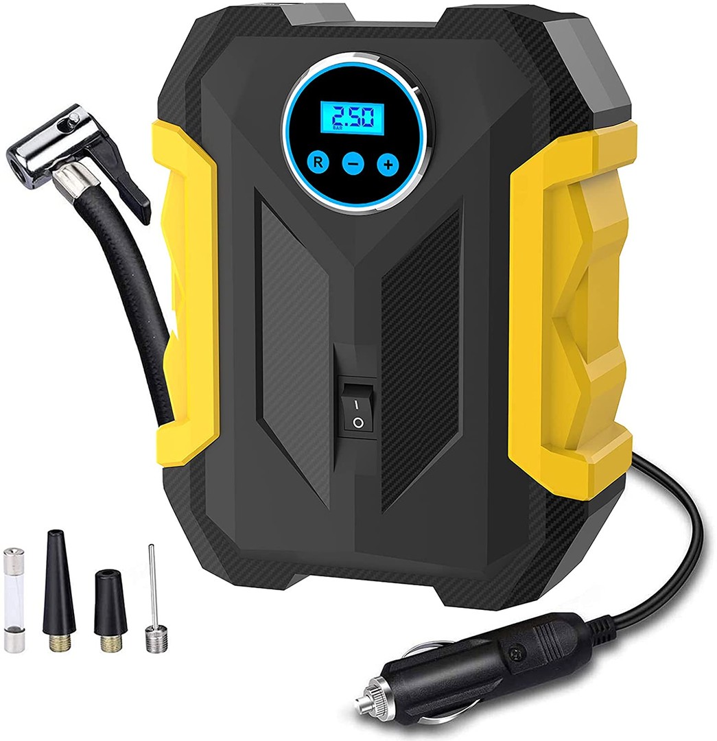 herramientas, jardines y exterior - Compresor De Aire Digital Para Auto Bomba Infladora Portátil  1