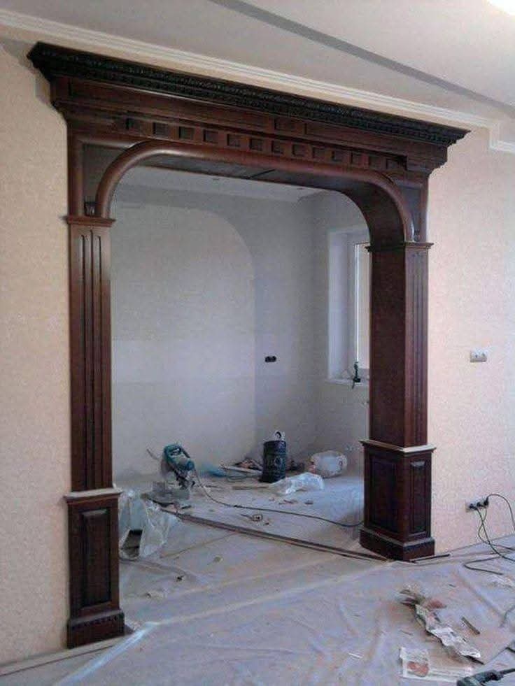 muebles y colchones - Marco ancho y jamba en toda la mocheta y puertas en madera 