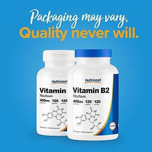 Salud y Equipamiento Médico - Nutricost Vitamina B2 400 Mg, 120 Capsulas 4