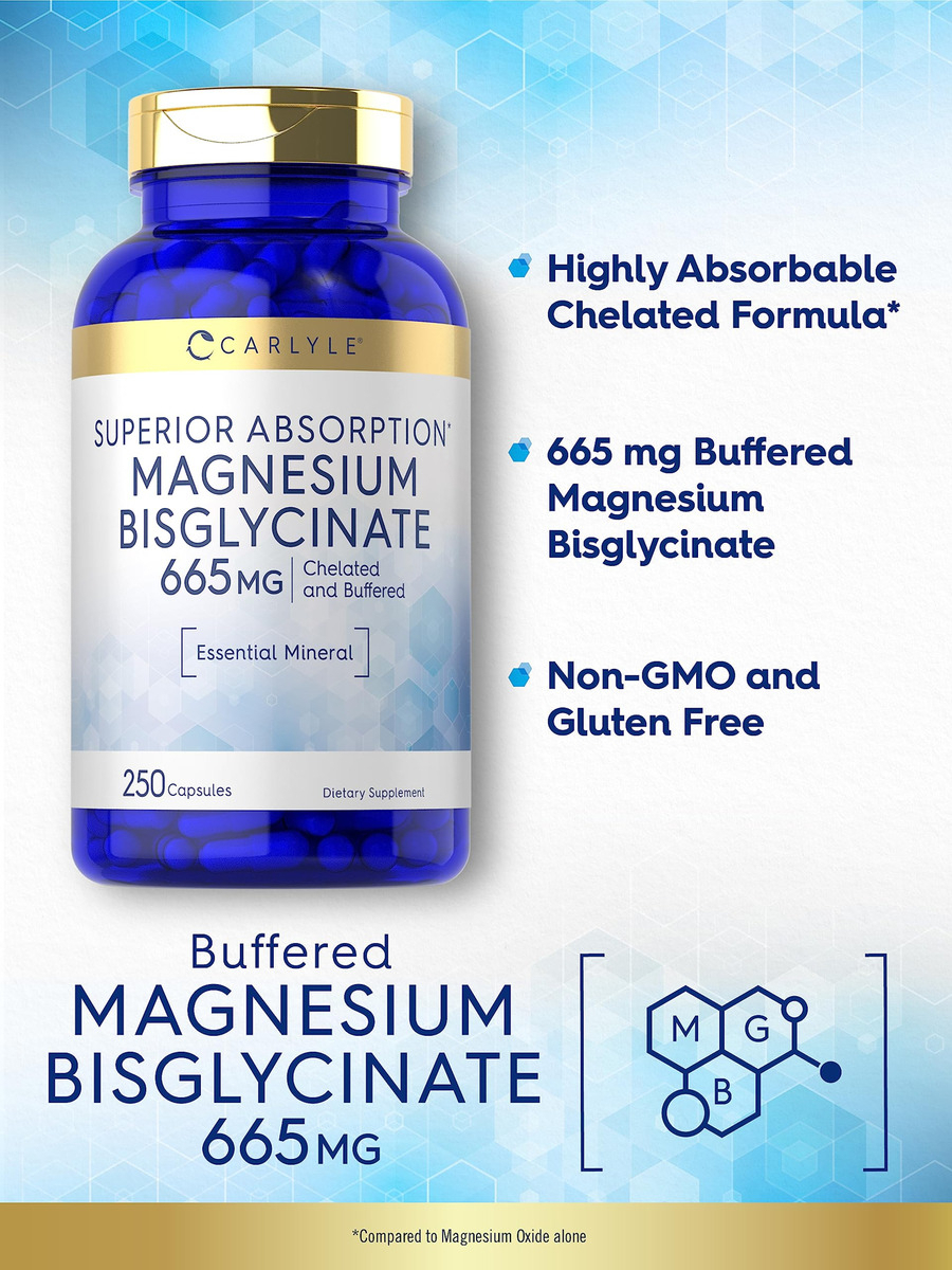 Salud y Equipamiento Médico - Bisglicinato De Magnesio 665 Mg - 250 Capsulas 2