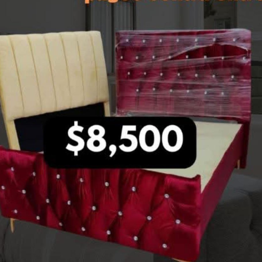 muebles y colchones - base de cama con espaldar  0