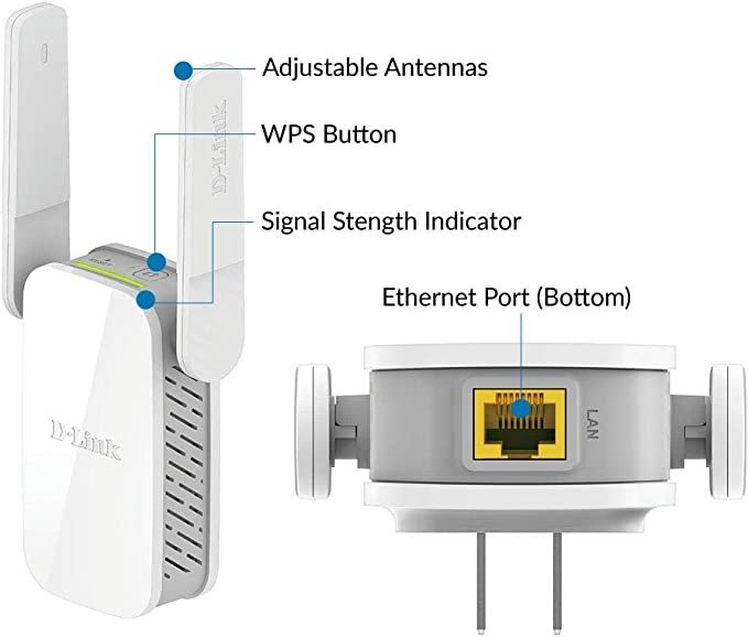 otros electronicos - EXTENSOR DE WIFI DUAL BAND D-LINK  2