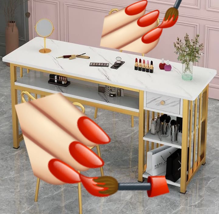 equipos profesionales - MESA DE CENTRO DE UÑAS MUY BUENA CALIDAD 