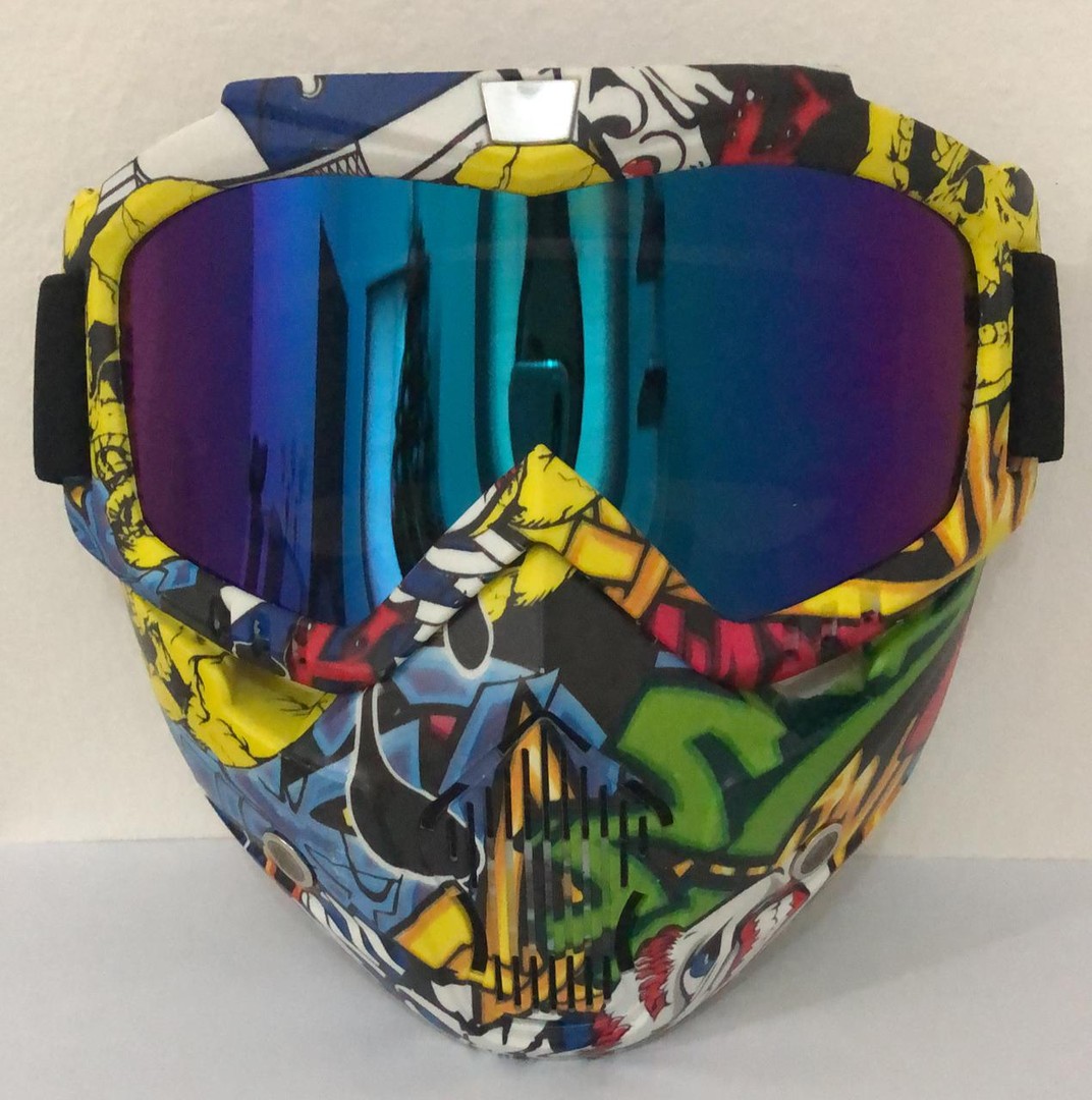 Artículos Deportivos - Mascara Protección Motor Motocross Bicicleta Bici Lentes Buggies Careta Casco 6