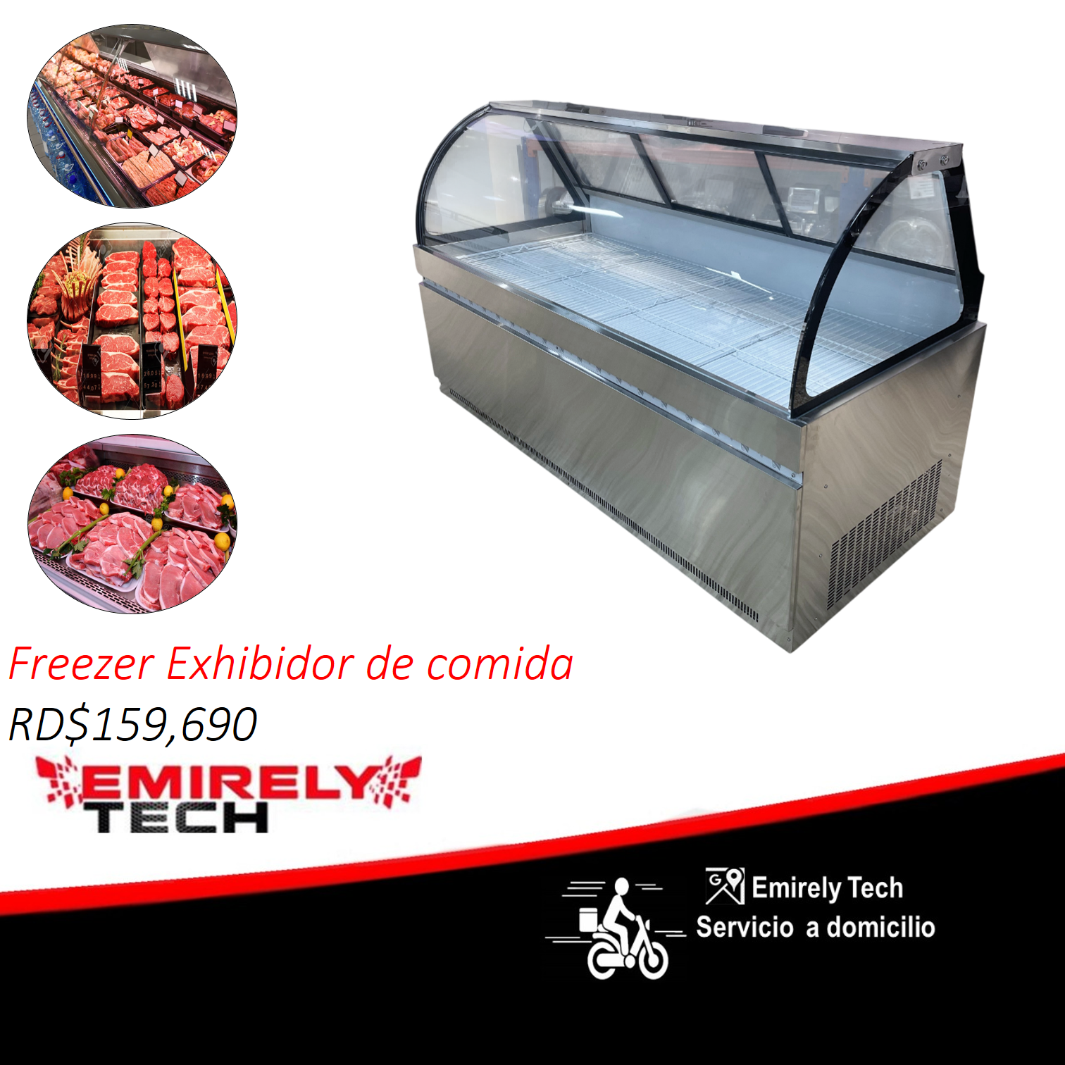equipos profesionales - Freezer vitrina exhibidora de carnes embutidos 0