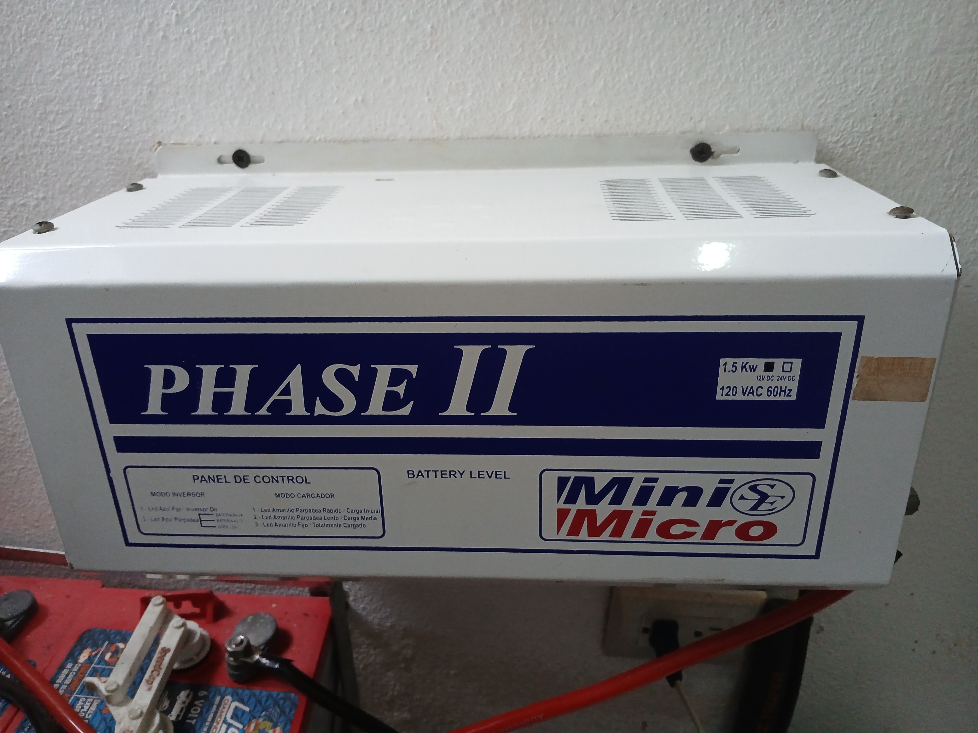 plantas e inversores - Inversor Phase II 1.5 2 baterías con todo cables y base  0