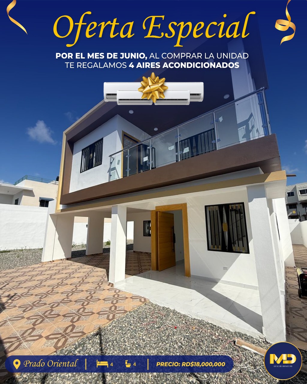 casas - SE VENDE CASA DE LUJO CON PISCINA  UBICADA EN PRADO ORIENTAL, AUT. DE SAN ISIDRO