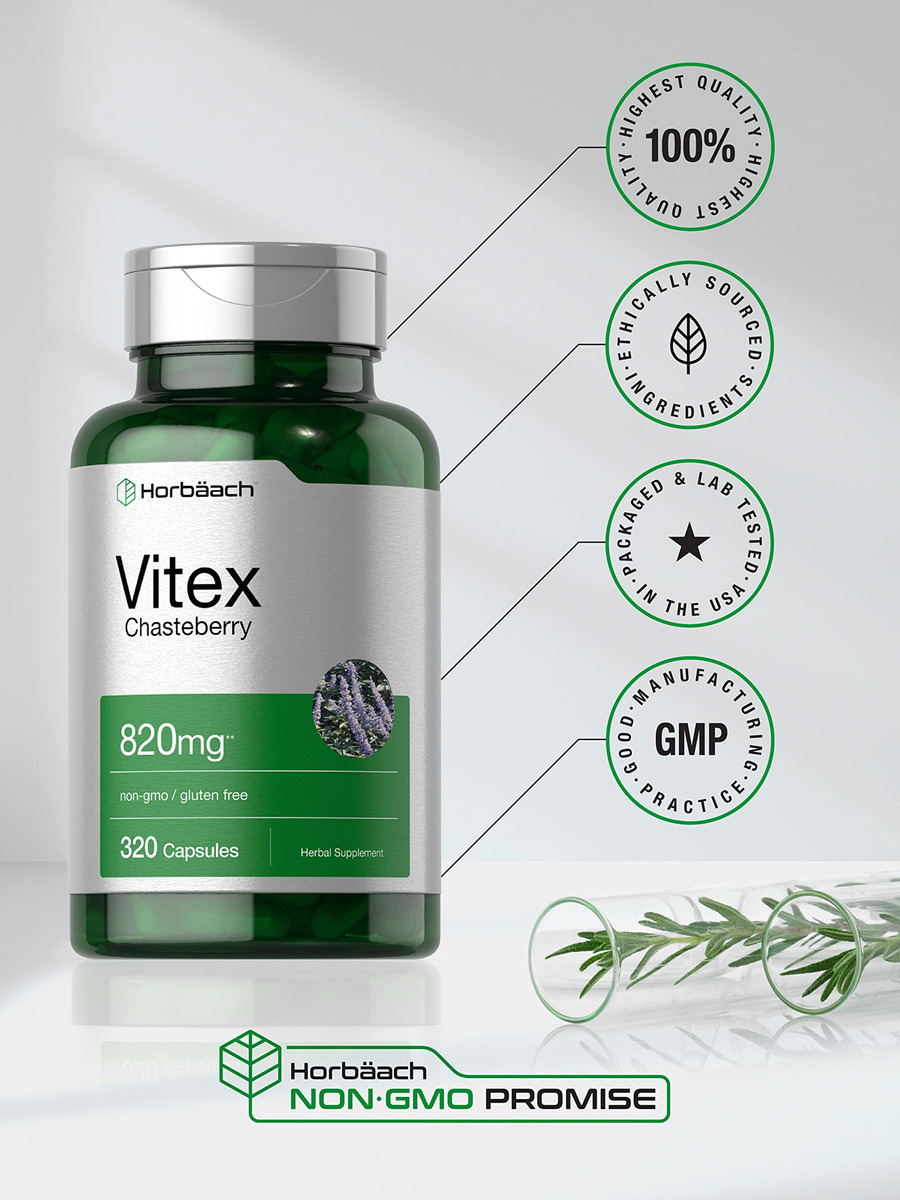 Salud y Equipamiento Médico - Vitex Berry Sauzgatillo 820 Mg 320 Cap Horbaach 4