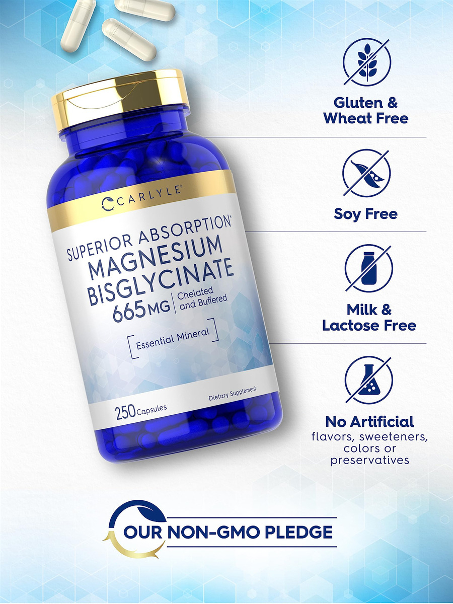 Salud y Equipamiento Médico - Bisglicinato De Magnesio 665 Mg - 250 Capsulas 3