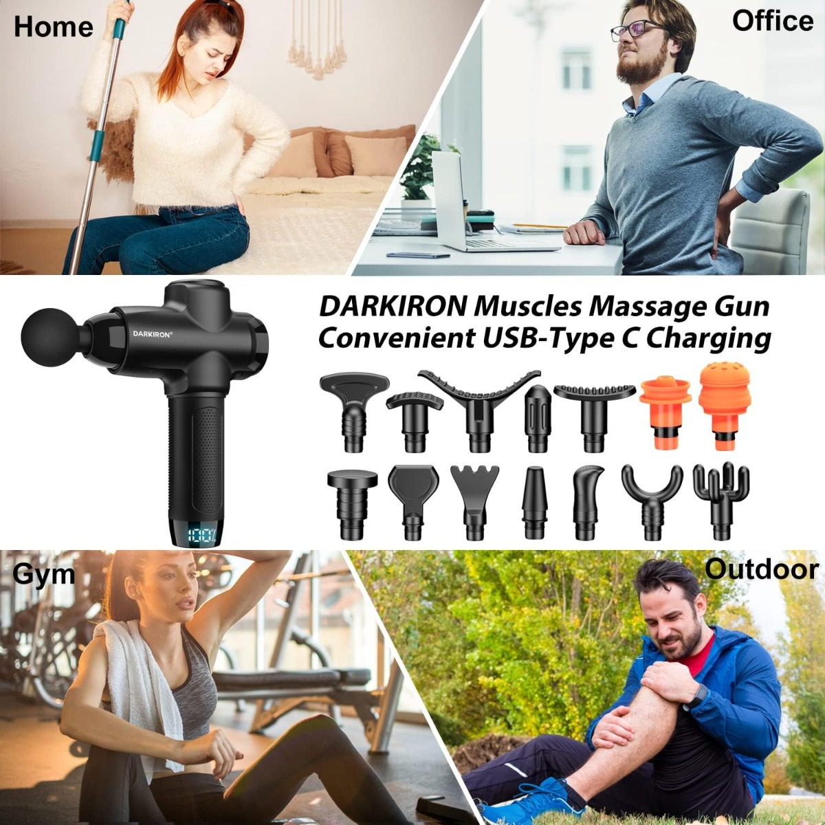 Salud y Equipamiento Médico - Masajeador Muscular Inalámbrico Pistola Corporal 5