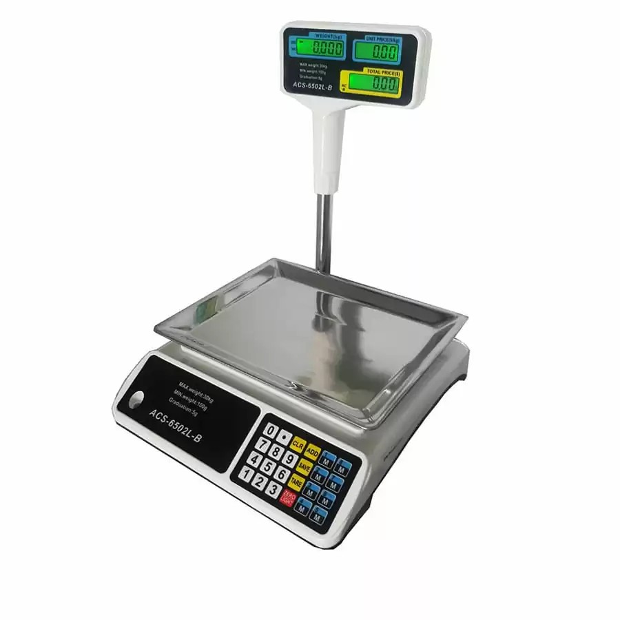 electrodomesticos - Balanza de Mesa Electrónica con Torre para ver precio. Capacidad 30kg  2