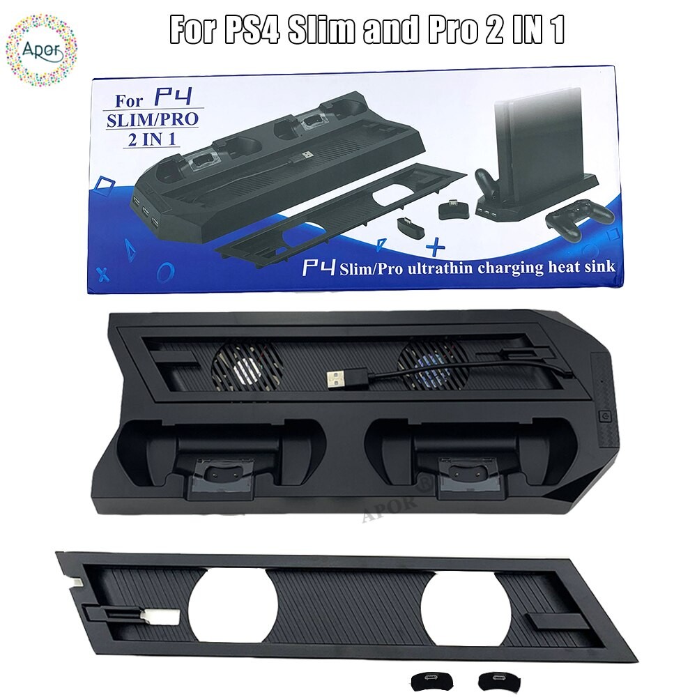 consolas y videojuegos - PS4 Slim y Pro Soporte de consola Disipador de calor Base Play Station cargador 3