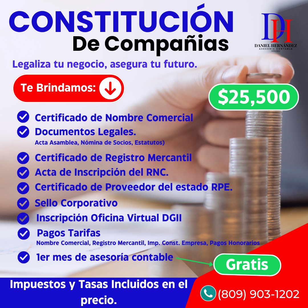 servicios profesionales - Constitución de Compañías 