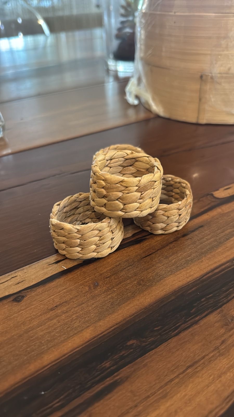 decoración y accesorios - Aros para servilletas de tela en Mimbre 0