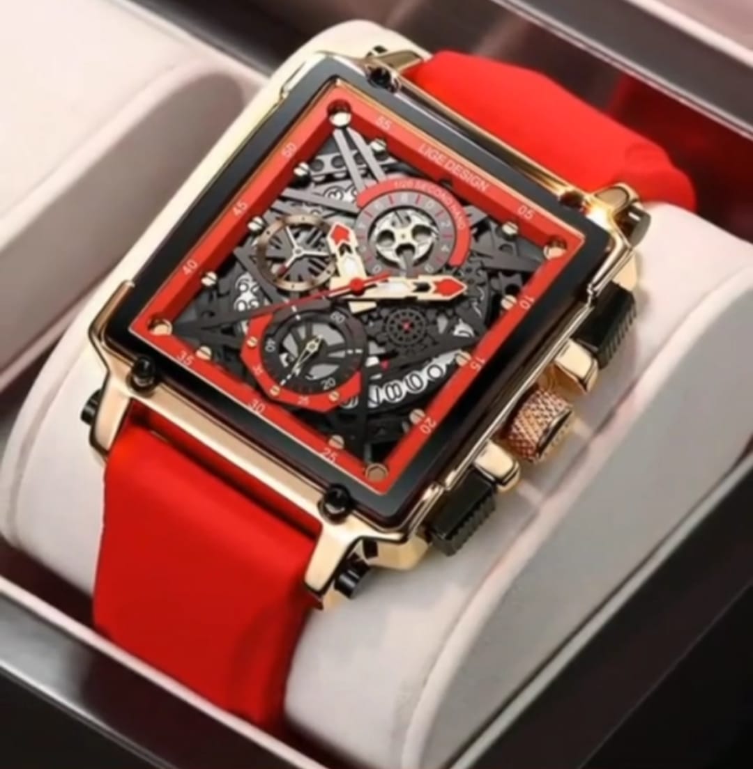 joyas, relojes y accesorios - Reloj Lige Cronografo fechero Cristal Mineral  0