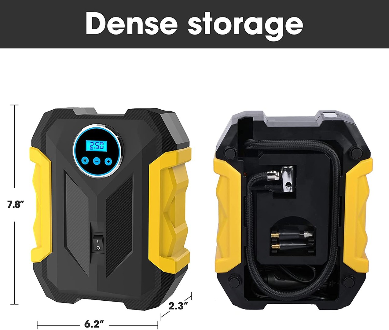 herramientas, jardines y exterior - Compresor De Aire Digital Para Auto Bomba Infladora Portátil  3